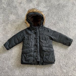 Baby GAP Black Toddler Winter Coat with Hood